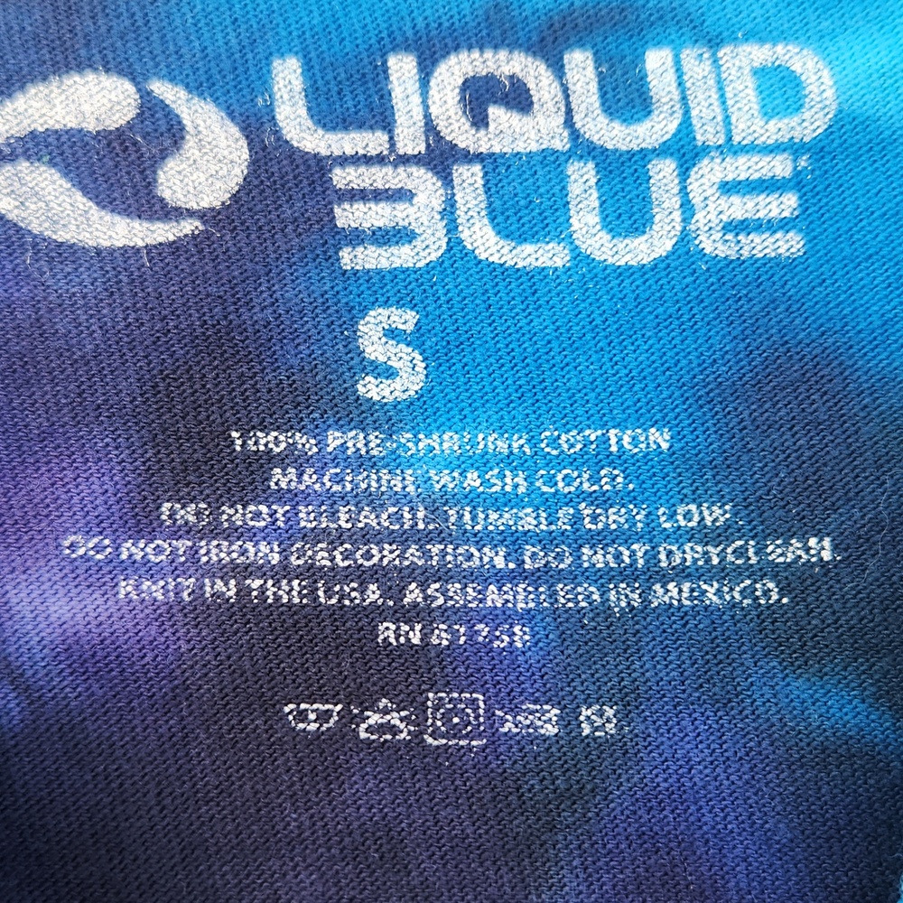 Liquid Blue Pink FloydPulsar Prism Tie-Dye T-Shirt Small Galaxy Band Graphic - Picture 3 of 4